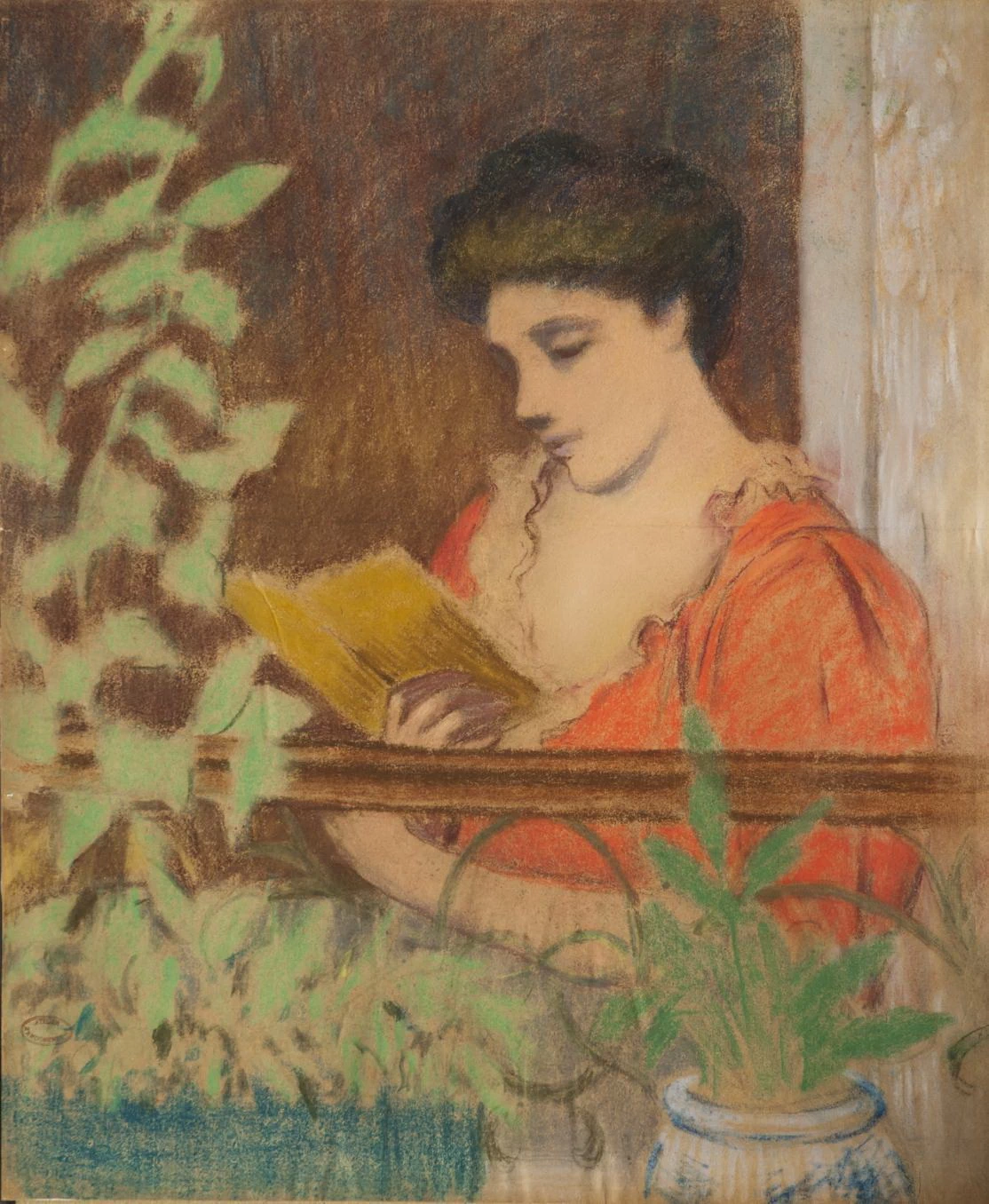 Giovane donna in lettura